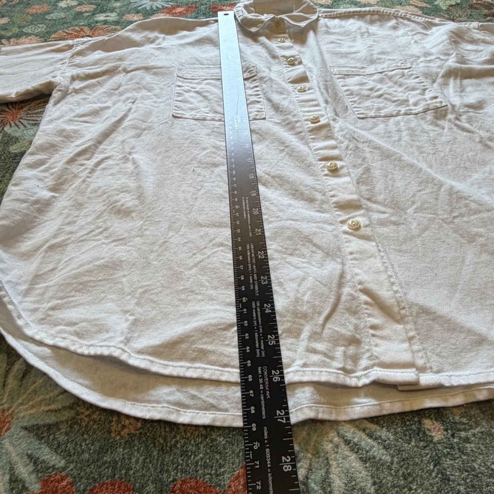 Madewell Womens White Cotton Short Sleeve Button Up Shirt Dual Pocket Size M - Picture 5 of 7